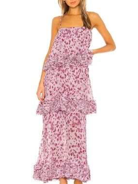 AMUR Nicola Dress in Frozen Rose Pressed Floral (NWT)